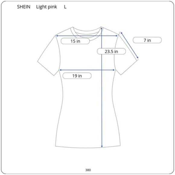 SHEIN Light Pink Ribbed V-Neck Short Sleeve T-Shirt | L - Picture 12 of 12